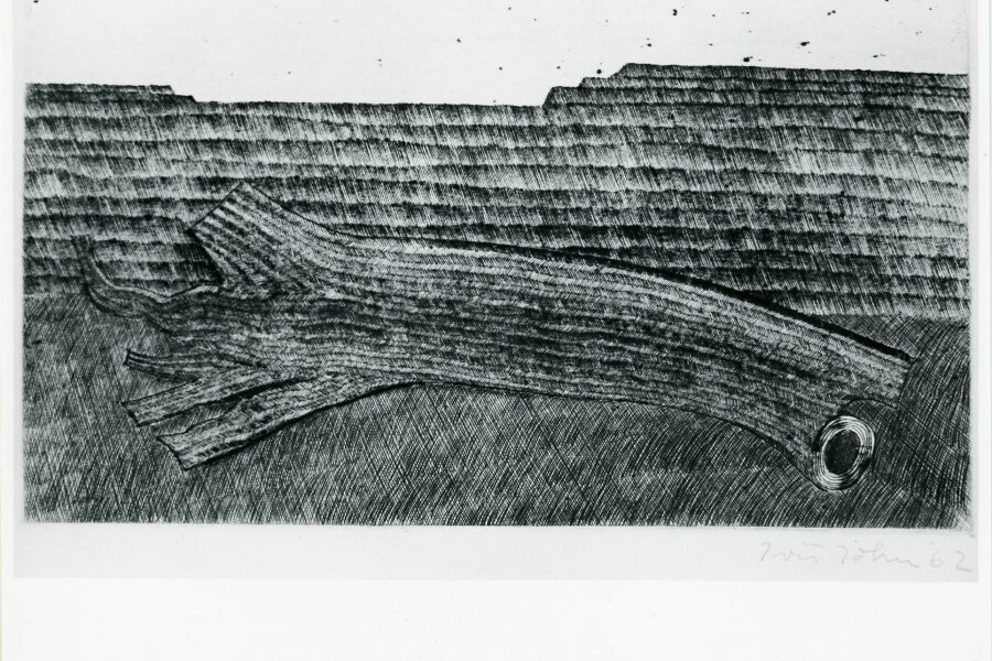 Jiří John, „Kmen“, suchá jehla, 1962, autor: Vojtěch Krob